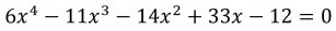 Algebra: Risoluzione online di un equazione di grado superiore al secondo